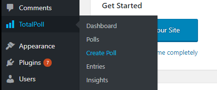 Create new poll in TotalPoll