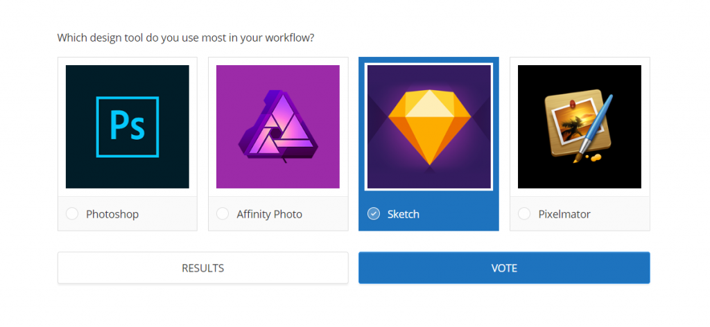 A poll of design tools: Photoshop, Affinity, Sketch and Pixelmator